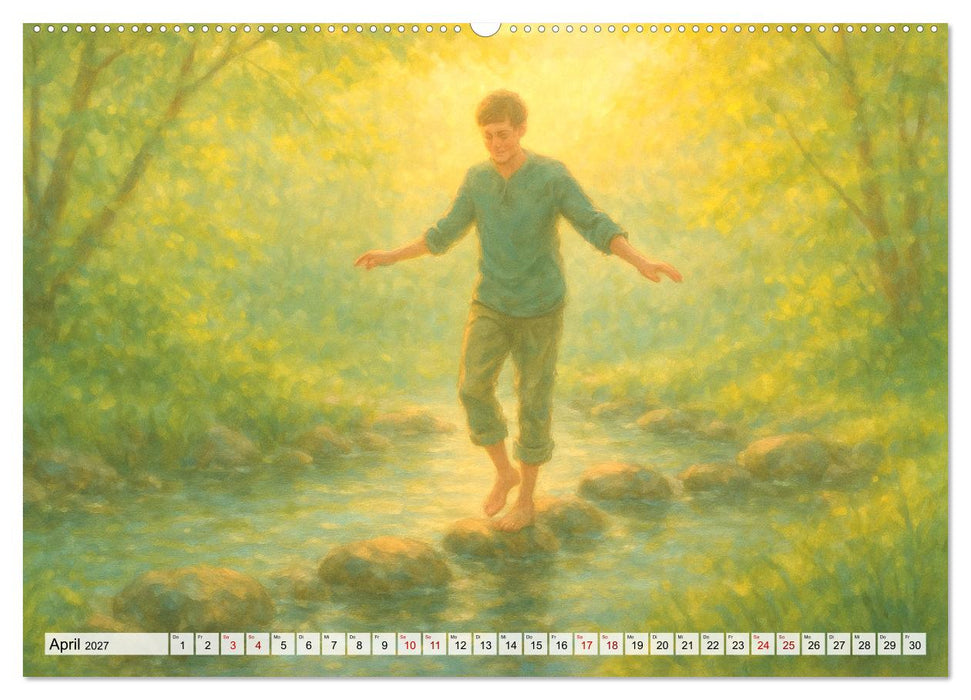 Ruhe finden - Der Anti-Stress-Kalender - Ein Jahr voller Wärme und Achtsamkeit (CALVENDO Premium Wandkalender 2027)