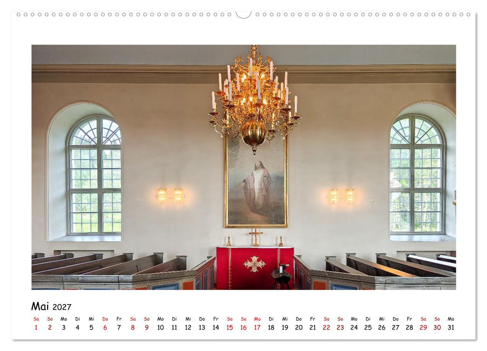 Schwedische Kirchen auf dem St.Olavsweg (CALVENDO Wandkalender 2027)