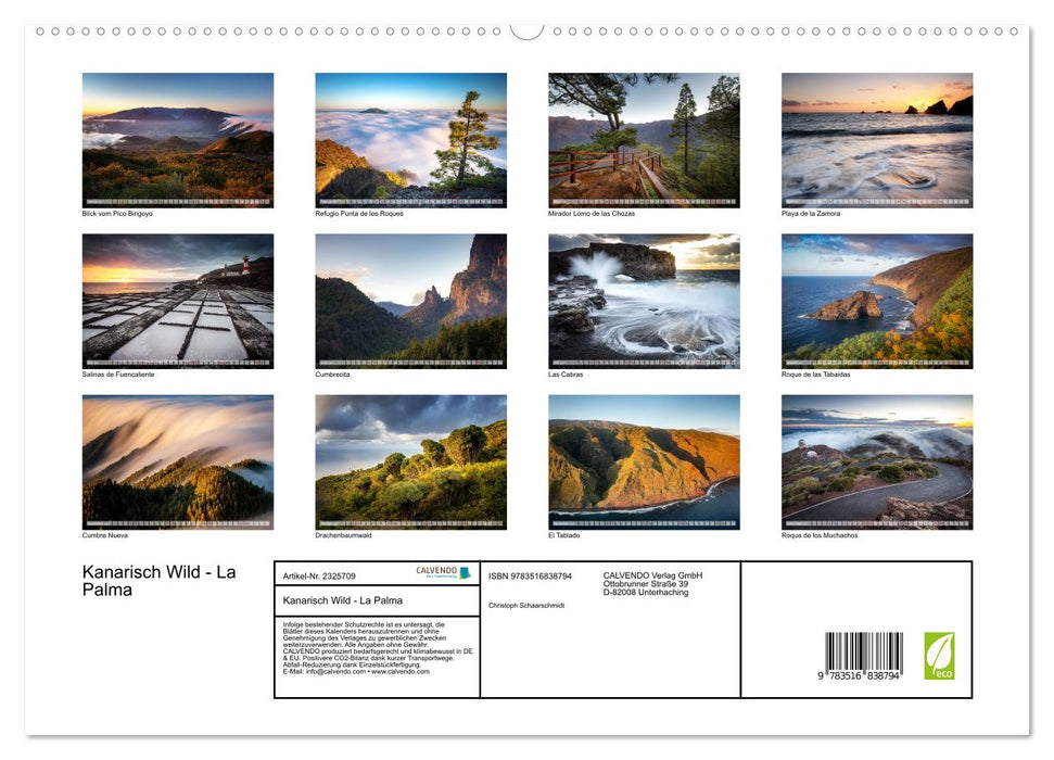 Kanarisch Wild - La Palma (CALVENDO Premium Wandkalender 2027)