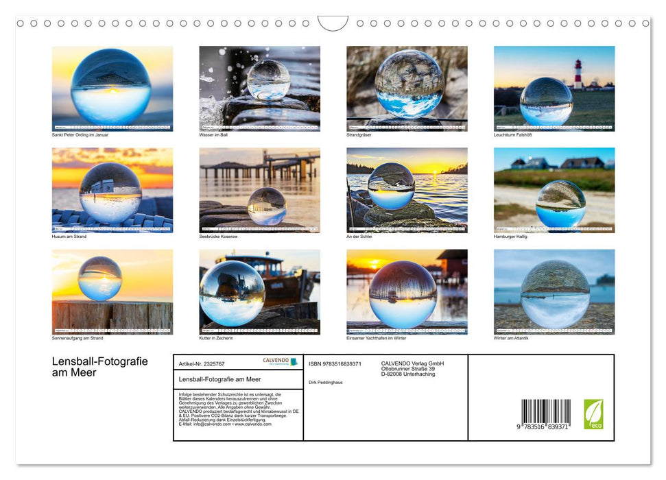 Lensball-Fotografie am Meer (CALVENDO Wandkalender 2027)