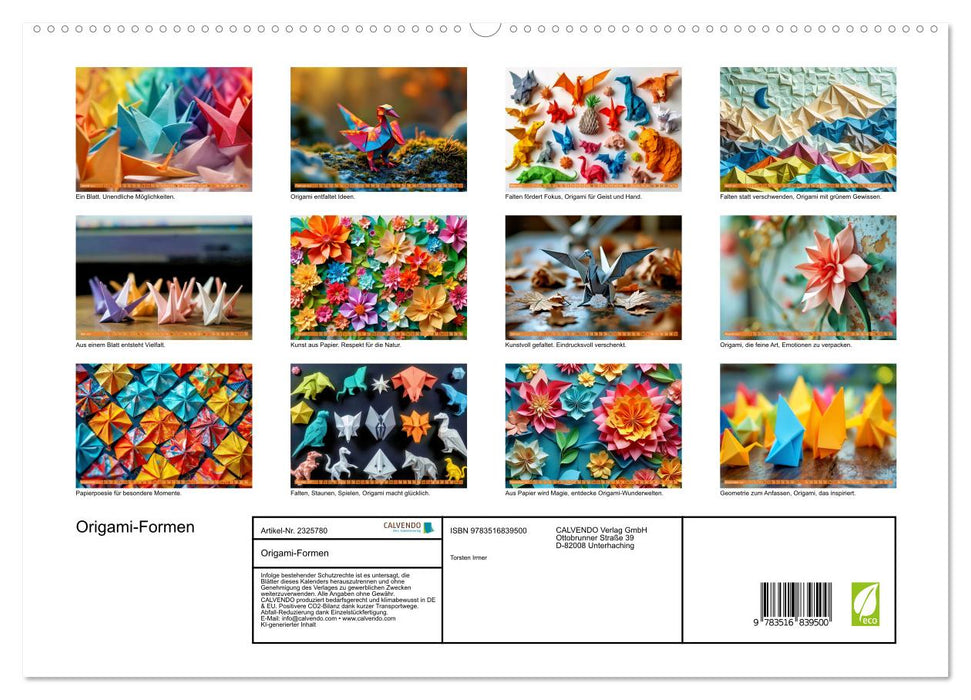 Origami-Formen (CALVENDO Premium Wandkalender 2027)