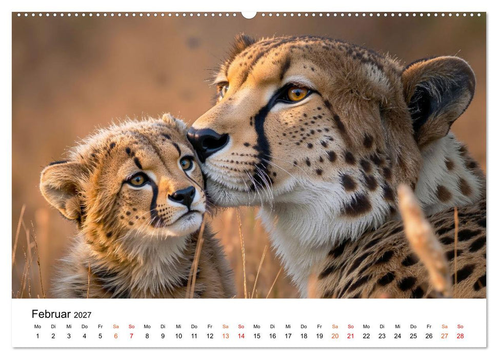 Geparden - Eleganz auf vier Pfoten (CALVENDO Wandkalender 2027)
