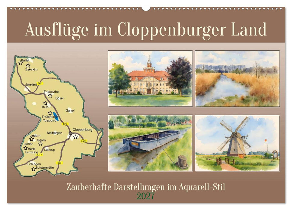 Ausflüge im Cloppenburger Land (CALVENDO Wandkalender 2027)