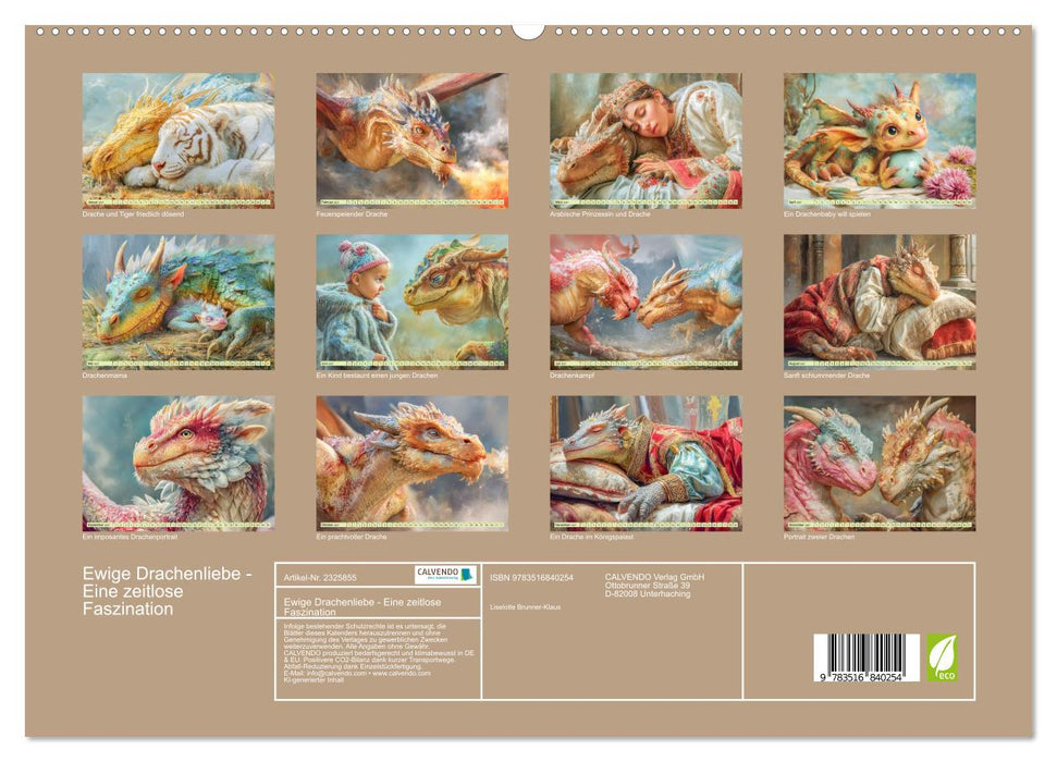 Ewige Drachenliebe - Eine zeitlose Faszination (CALVENDO Premium Wandkalender 2027)