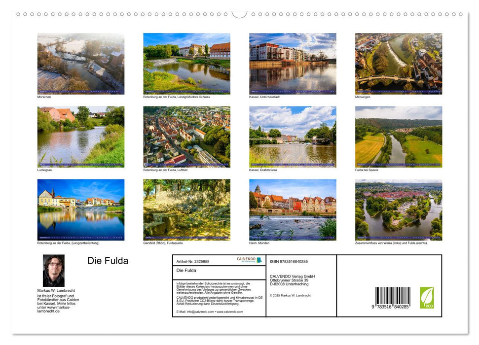 Die Fulda (CALVENDO Premium Wandkalender 2027)