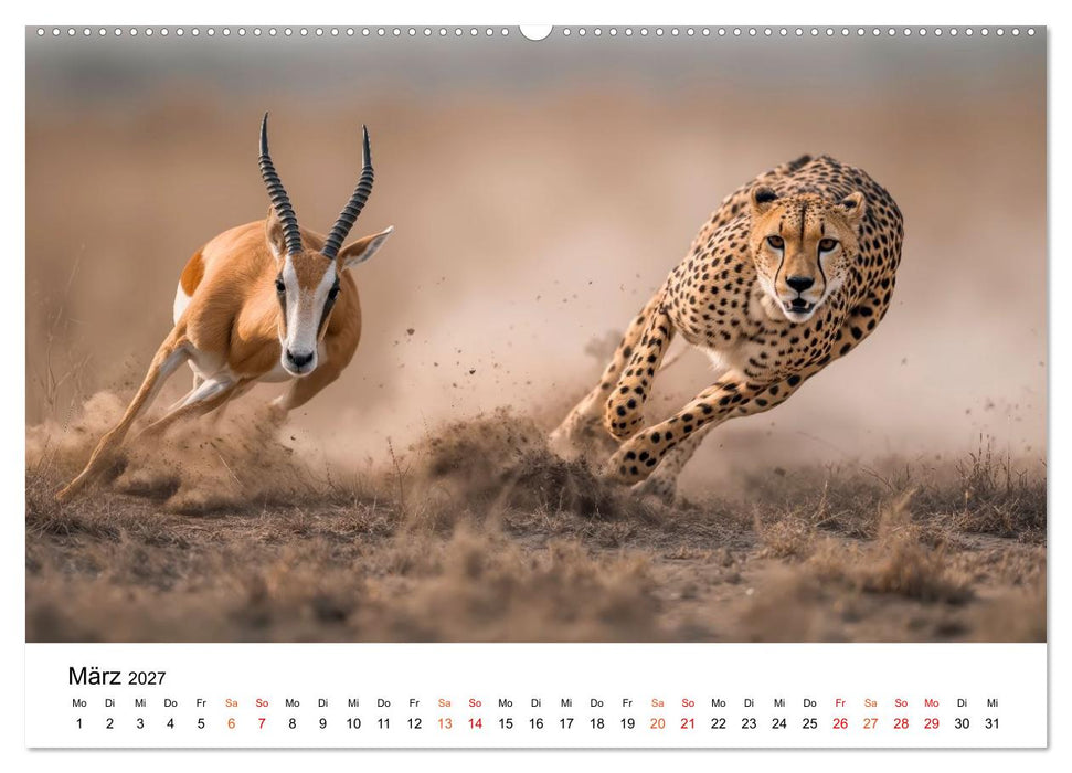 Geparden - Eleganz auf vier Pfoten (CALVENDO Premium Wandkalender 2027)