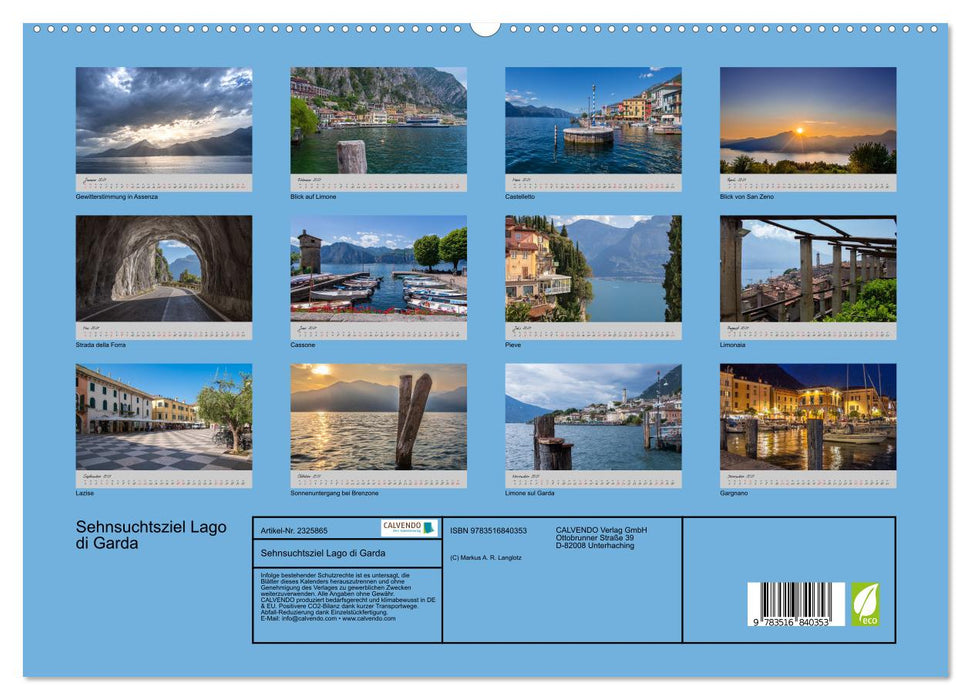Sehnsuchtsziel Lago di Garda (CALVENDO Premium Wandkalender 2027)
