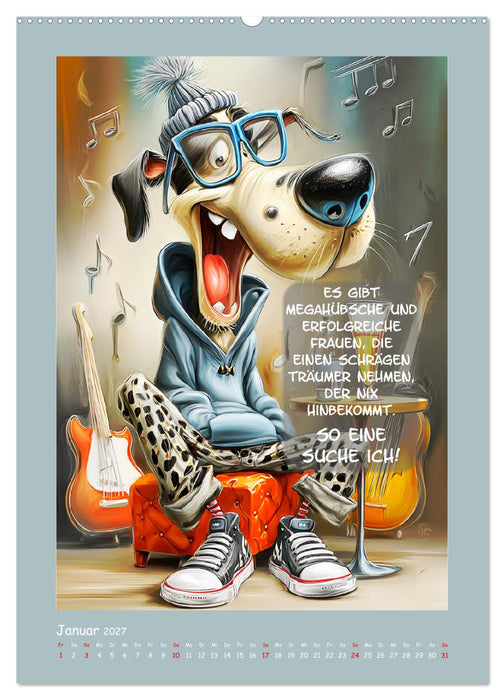 Hundstage. Bissiger Humor vom Feinsten (CALVENDO Premium Wandkalender 2027)