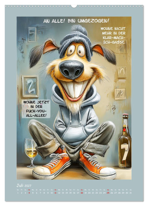 Hundstage. Bissiger Humor vom Feinsten (CALVENDO Premium Wandkalender 2027)