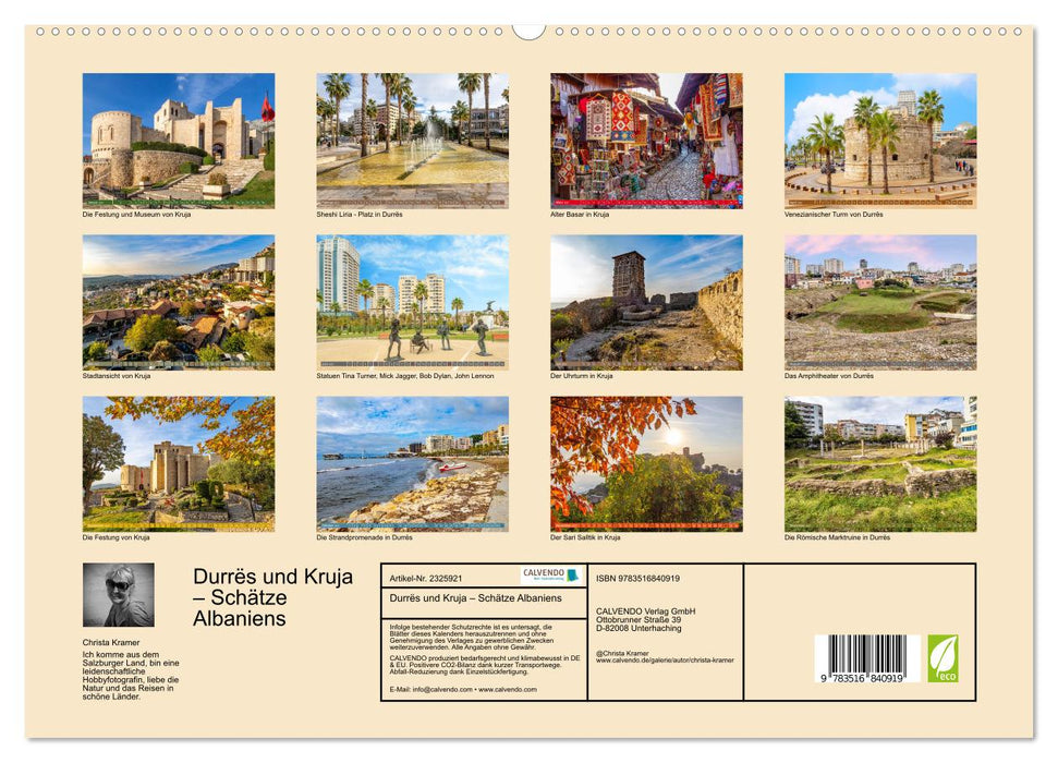 Durrës und Kruja – Schätze Albaniens (CALVENDO Premium Wandkalender 2027)