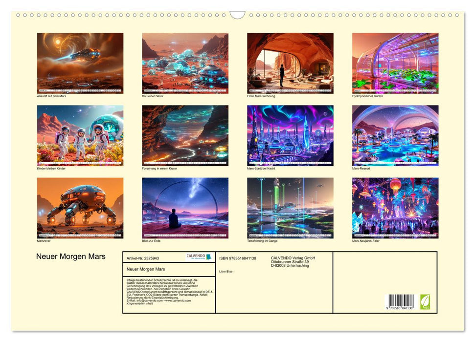 Neuer Morgen Mars (CALVENDO Wandkalender 2027)