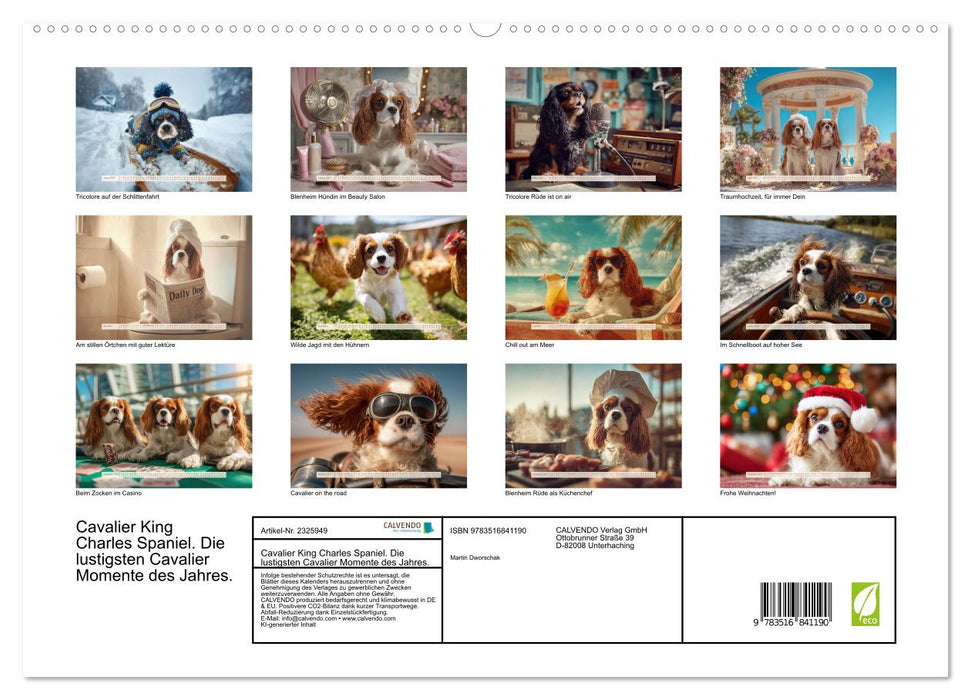 Cavalier King Charles Spaniel. Die lustigsten Cavalier Momente des Jahres. (CALVENDO Premium Wandkalender 2027)