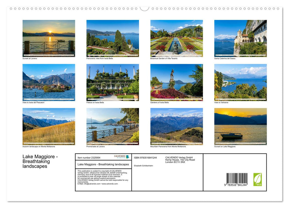Lake Maggiore - Breathtaking landscapes (CALVENDO Premium-Calendar 2027)