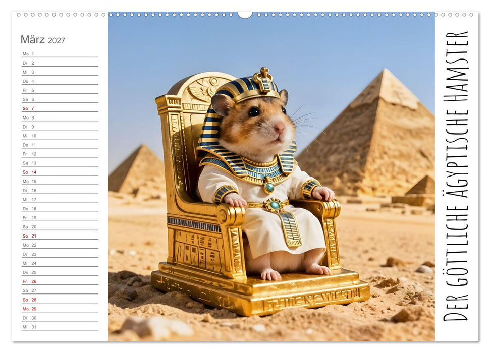 History Hamster - Die Geschichte der Welt in 12 Nagerbildern (CALVENDO Premium Wandkalender 2027)