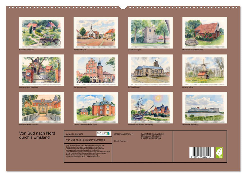 Von Süd nach Nord durch's Emsland (CALVENDO Premium Wandkalender 2027)