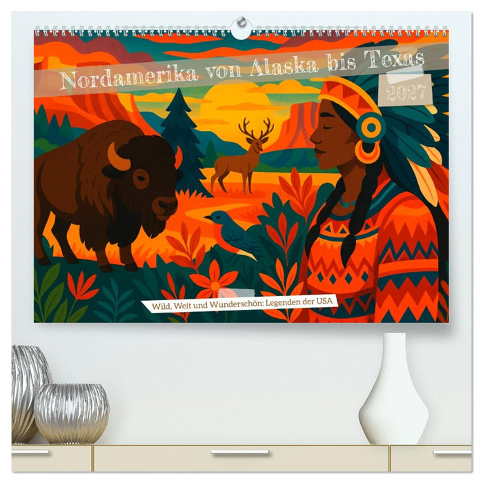 Nordamerika von Alaska bis Texas - Wild, Weit und Wunderschön (CALVENDO Premium Wandkalender 2027)