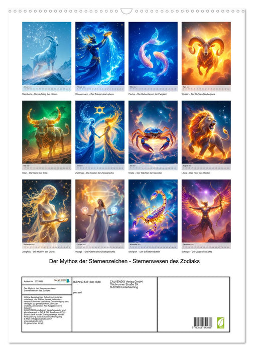 Der Mythos der Sternenzeichen - Sternenwesen des Zodiaks (CALVENDO Wandkalender 2027)