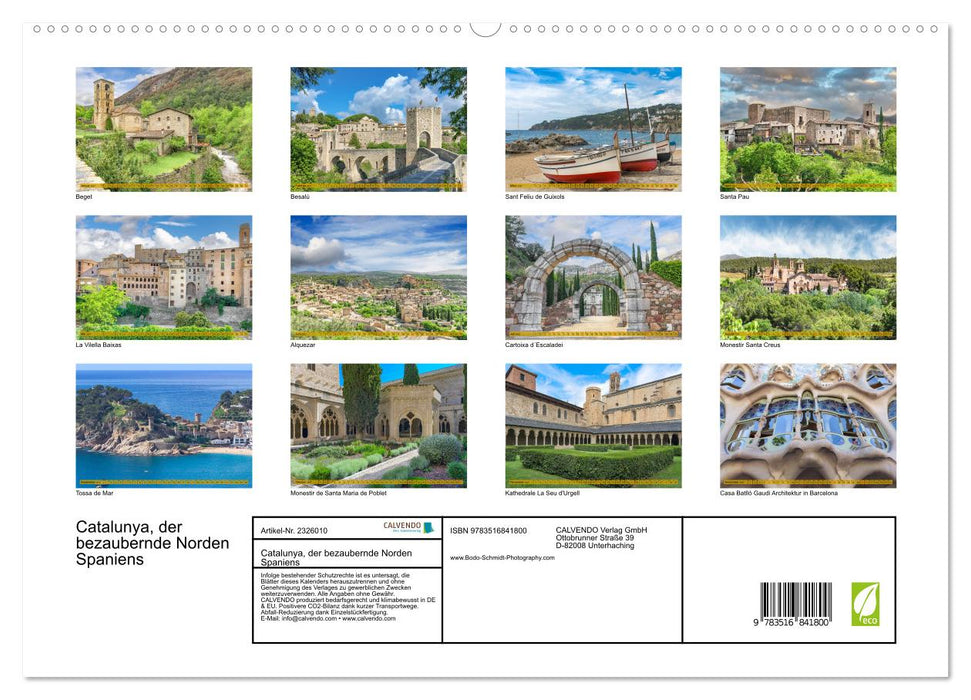 Catalunya, der bezaubernde Norden Spaniens (CALVENDO Premium Wandkalender 2027)