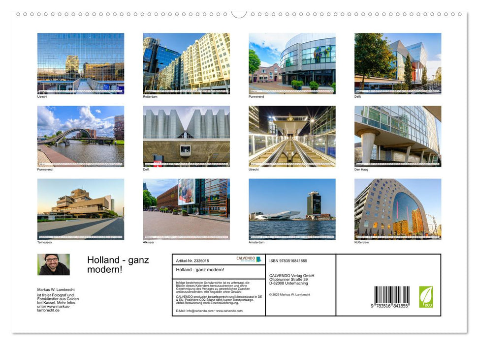 Holland - ganz modern! (CALVENDO Premium Wandkalender 2027)