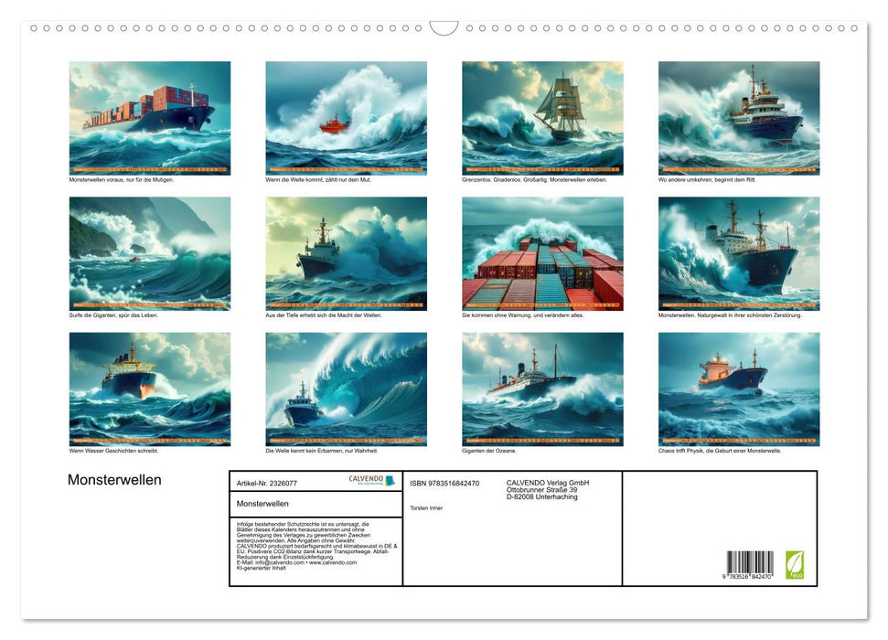 Monsterwellen (CALVENDO Wandkalender 2027)