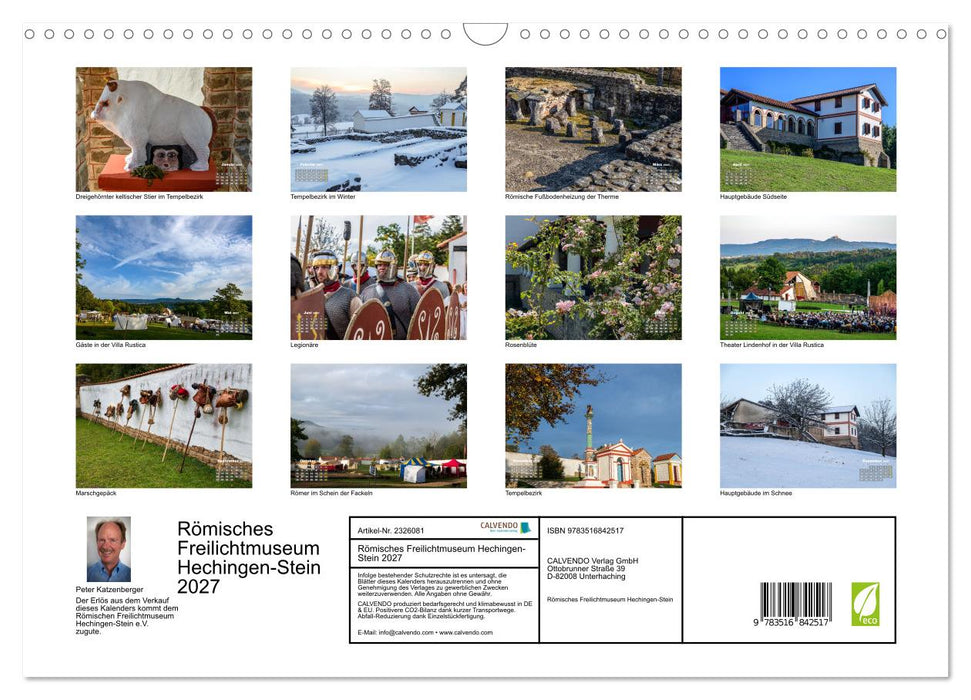 Römisches Freilichtmuseum Hechingen-Stein 2027 (CALVENDO Wandkalender 2027)
