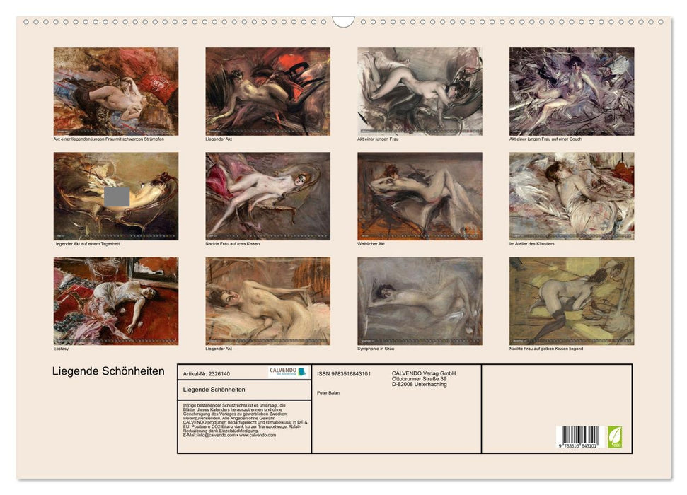 Liegende Schönheiten (CALVENDO Wandkalender 2027)