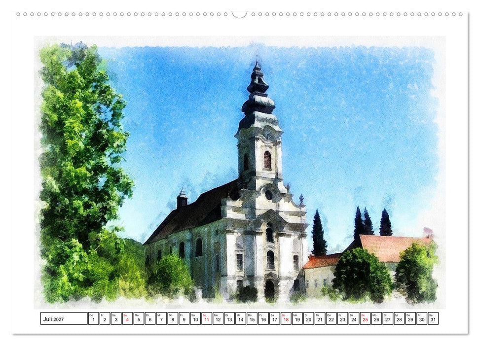 Fünfzehn Jahrhunderte Kirchenbau (CALVENDO Premium Wandkalender 2027)