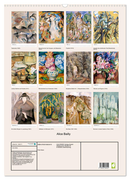 Alice Bailly (CALVENDO Wandkalender 2027)