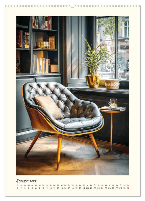 Luxuriöse Sesselträume. Elegante Sitzmöbel im Raum (CALVENDO Premium Wandkalender 2027)