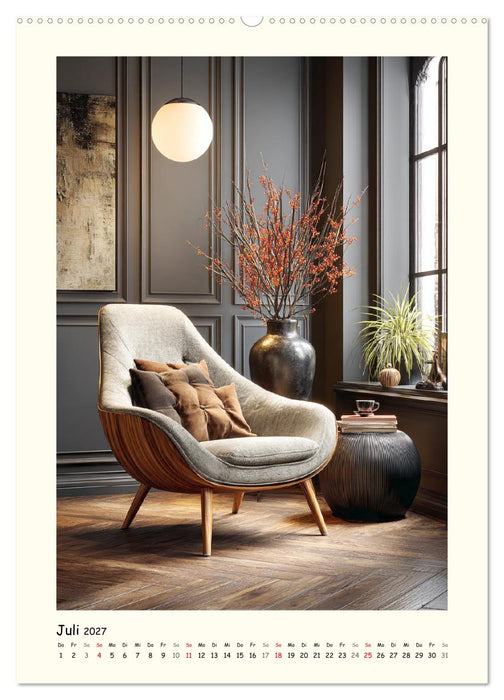 Luxuriöse Sesselträume. Elegante Sitzmöbel im Raum (CALVENDO Premium Wandkalender 2027)