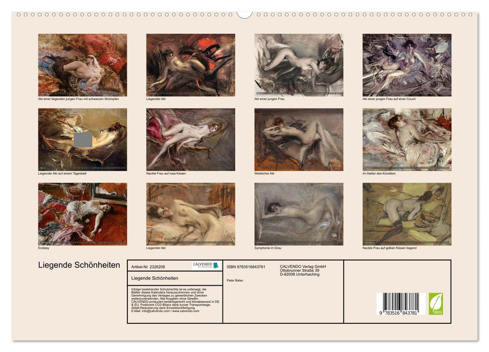 Liegende Schönheiten (CALVENDO Premium Wandkalender 2027)