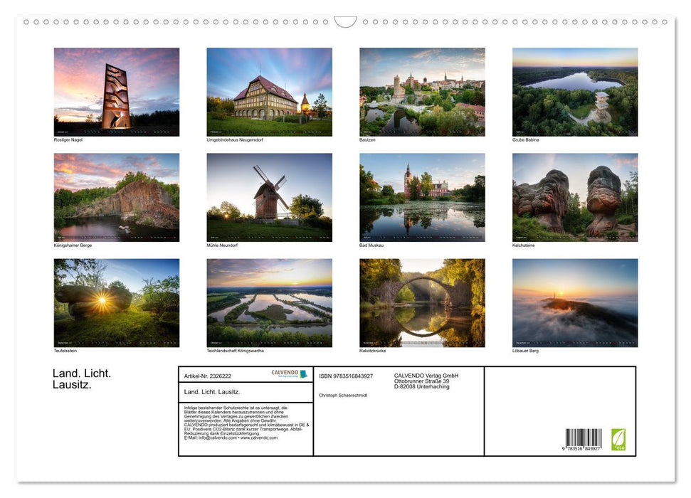 Land. Licht. Lausitz. (CALVENDO Wandkalender 2027)