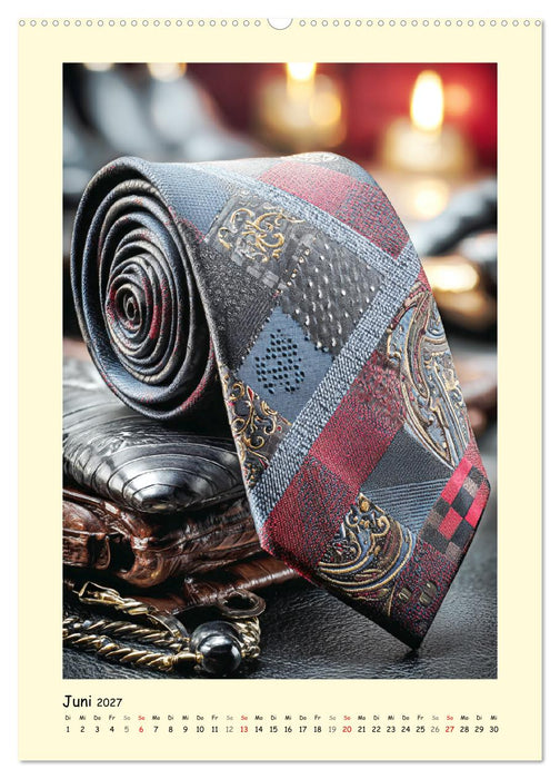 Knoten der Eleganz. Edle Krawatten für den Gentleman von Welt (CALVENDO Wandkalender 2027)