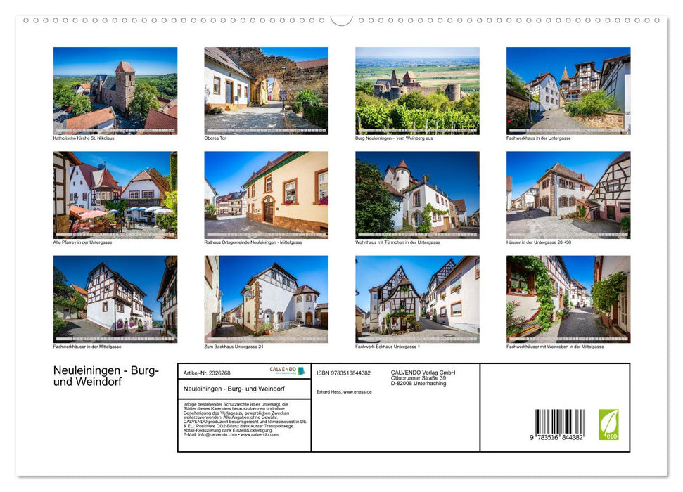 Neuleiningen - Burg- und Weindorf (CALVENDO Premium Wandkalender 2027)