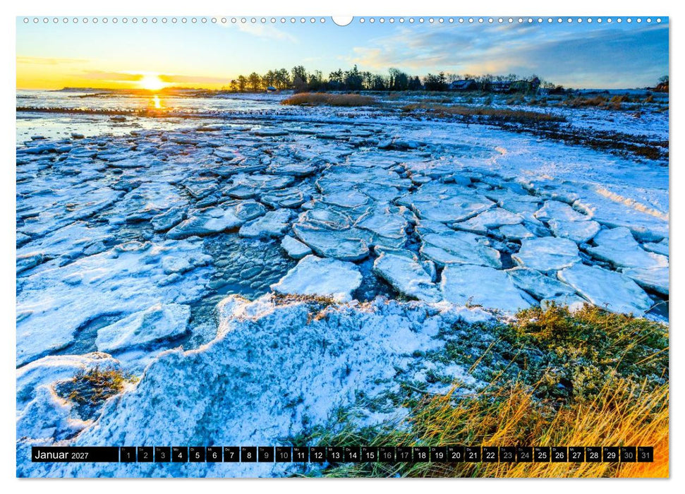 Einzigartige Strandansichten auf Amrum (CALVENDO Wandkalender 2027)