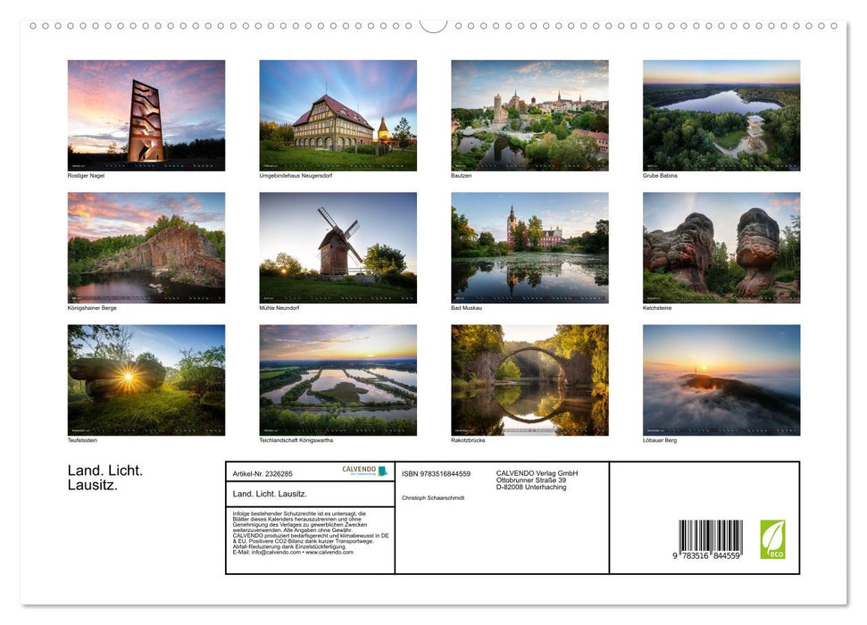 Land. Licht. Lausitz. (CALVENDO Premium Wandkalender 2027)