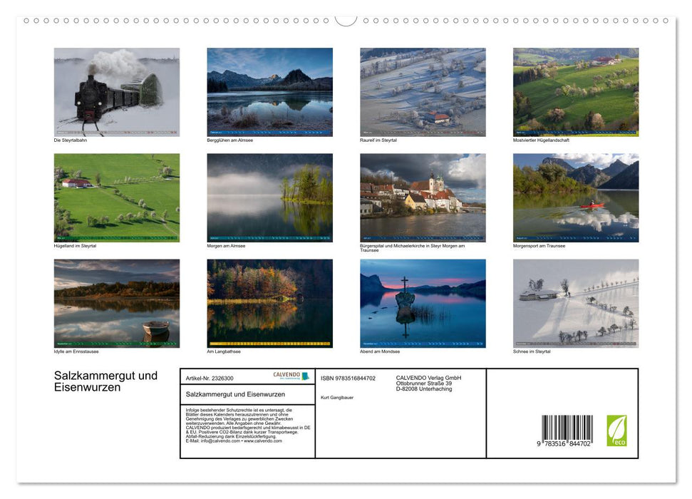 Salzkammergut und Eisenwurzen (CALVENDO Premium Wandkalender 2027)