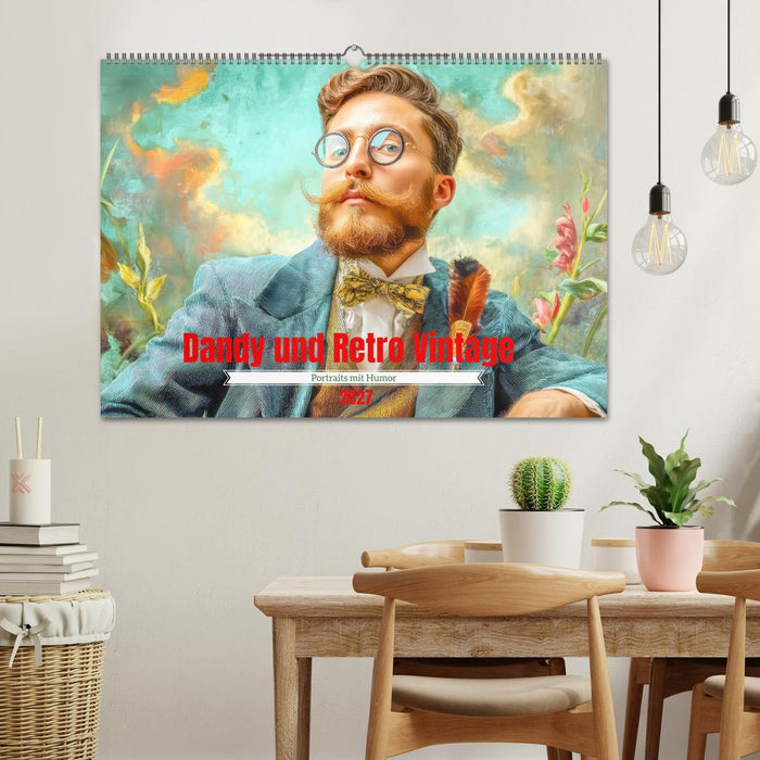 Dandy und Retro Vintage - Portraits mit Humor (CALVENDO Wandkalender 2027)