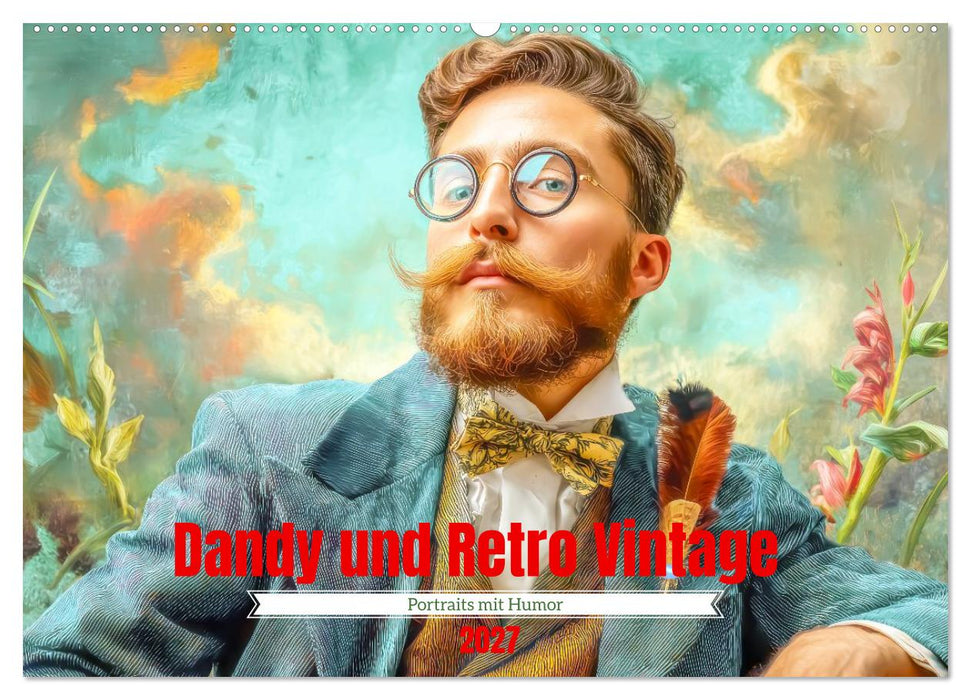 Dandy und Retro Vintage - Portraits mit Humor (CALVENDO Wandkalender 2027)