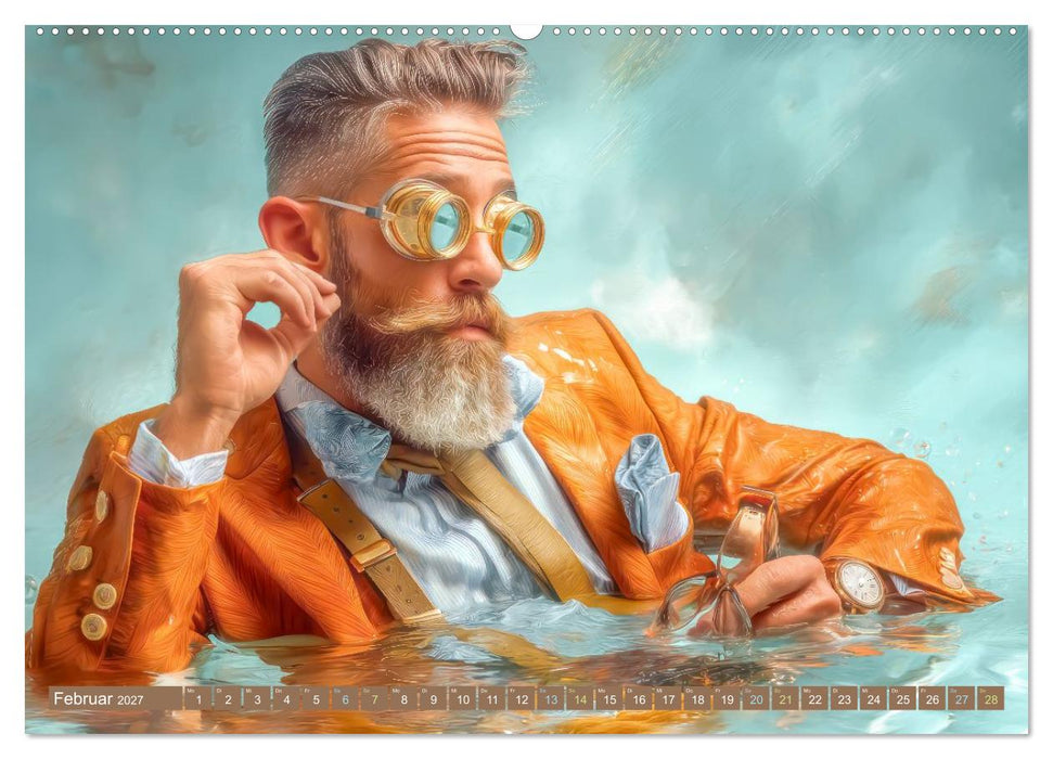 Dandy und Retro Vintage - Portraits mit Humor (CALVENDO Wandkalender 2027)