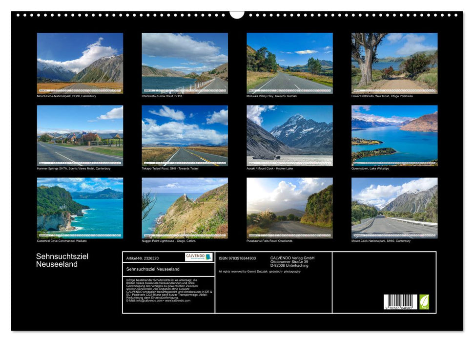 Sehnsuchtsziel Neuseeland (CALVENDO Wandkalender 2027)