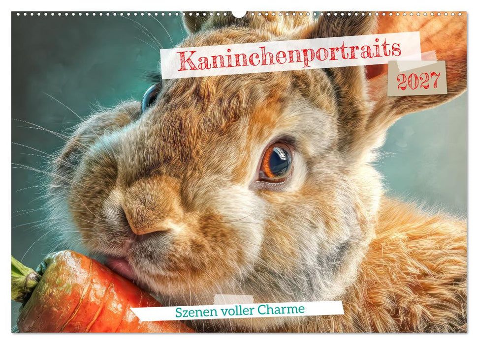 Kaninchenportraits – Szenen voller Charme (CALVENDO Wandkalender 2027)