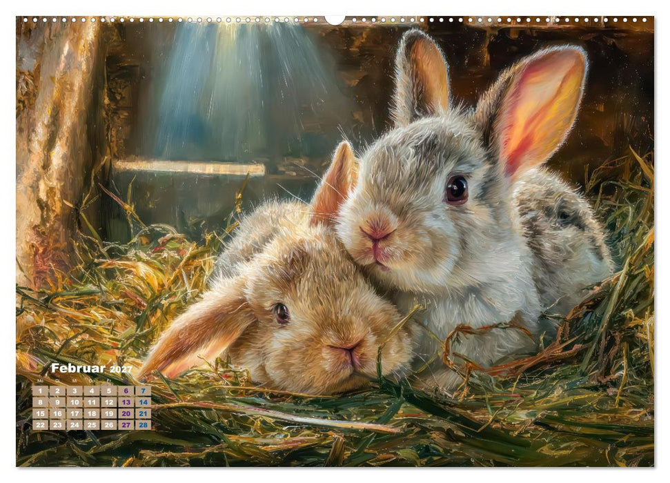 Kaninchenportraits – Szenen voller Charme (CALVENDO Wandkalender 2027)