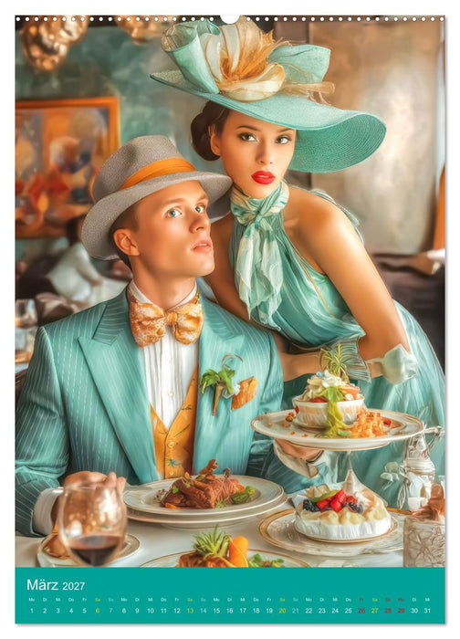 Superreiche - Dandyhafte Eleganz im Retro-Look (CALVENDO Premium Wandkalender 2027)