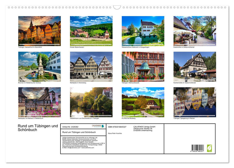 Rund um Tübingen und Schönbuch (CALVENDO Wandkalender 2027)
