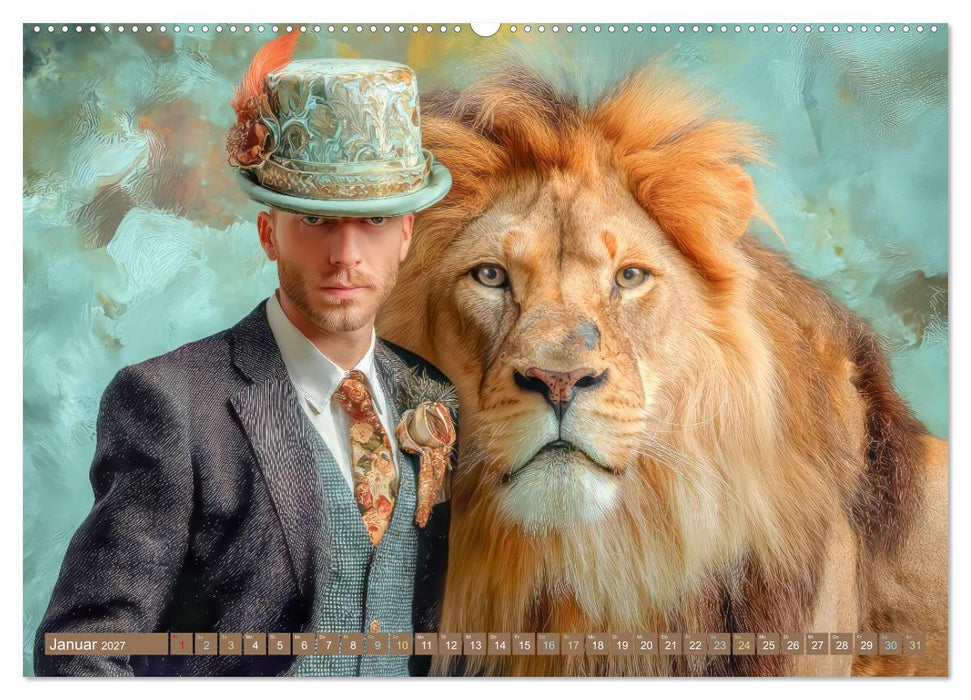 Dandy und Retro Vintage - Portraits mit Humor (CALVENDO Premium Wandkalender 2027)