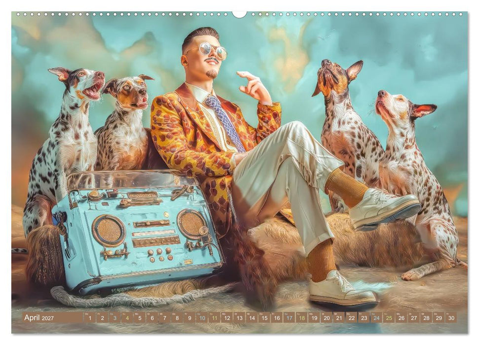 Dandy und Retro Vintage - Portraits mit Humor (CALVENDO Premium Wandkalender 2027)