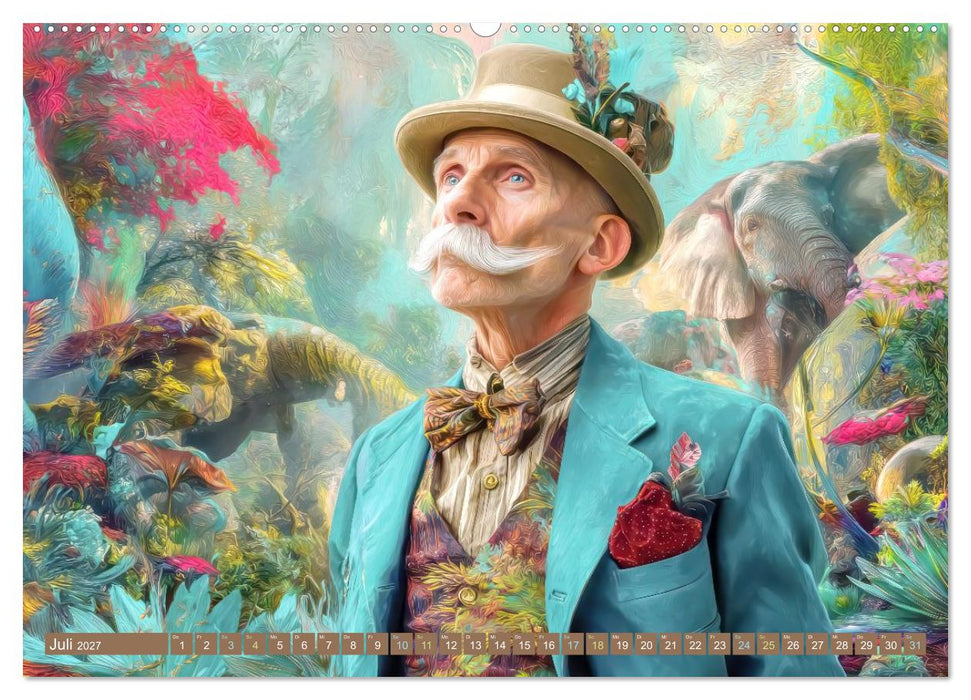 Dandy und Retro Vintage - Portraits mit Humor (CALVENDO Premium Wandkalender 2027)