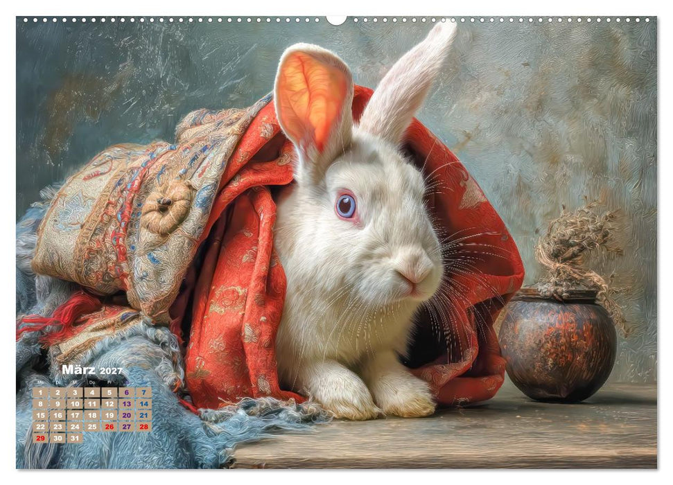 Kaninchenportraits – Szenen voller Charme (CALVENDO Premium Wandkalender 2027)