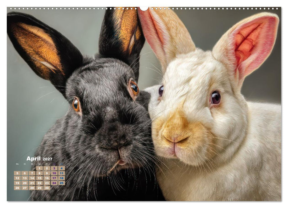 Kaninchenportraits – Szenen voller Charme (CALVENDO Premium Wandkalender 2027)